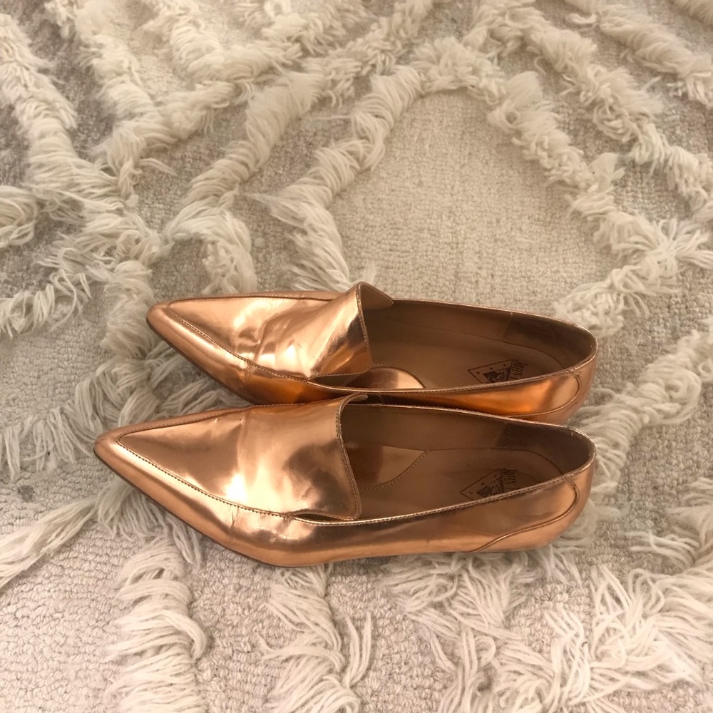 Metallic Pointy Flats John Fluevog